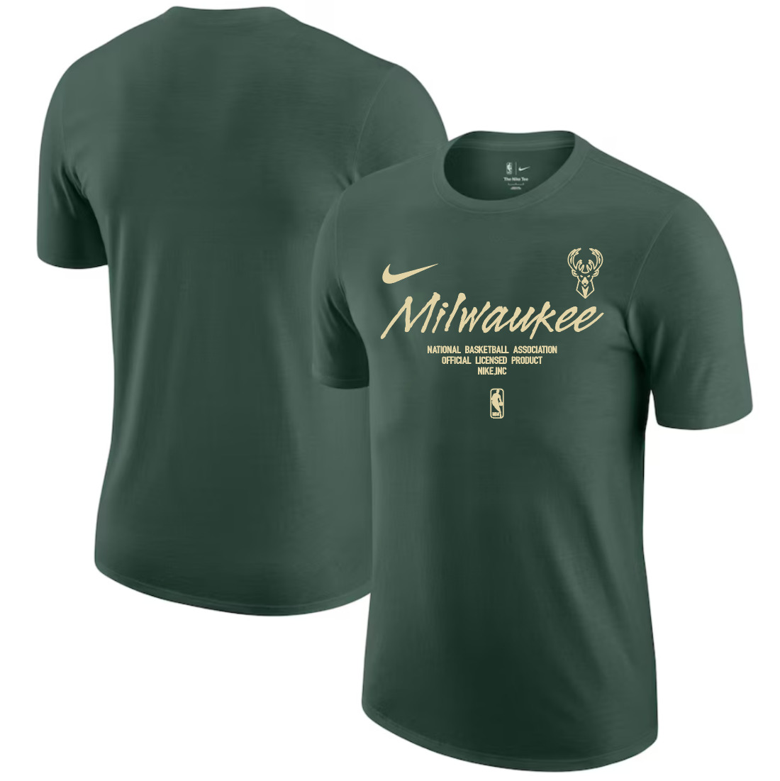 Men 2025 NBA Milwaukee Bucks Green Nike T shirts style 3->nba t-shirts->Sports Accessory